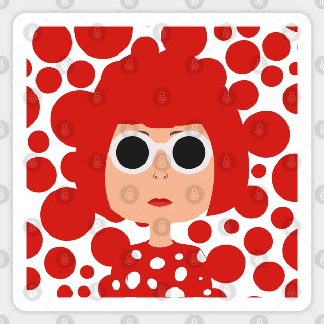 Yayoi Kusama Sticker by Creotumundo